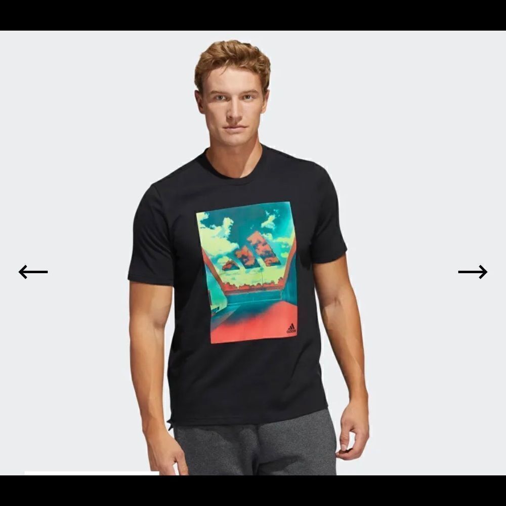 ADIDAS SUMMER HEAT SKY GRAPHIC TEE XL NWT